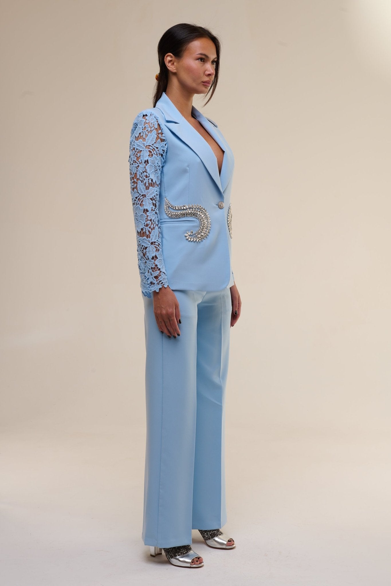 Tailleur Lace Azzurro - 22 Spazio Boutique
