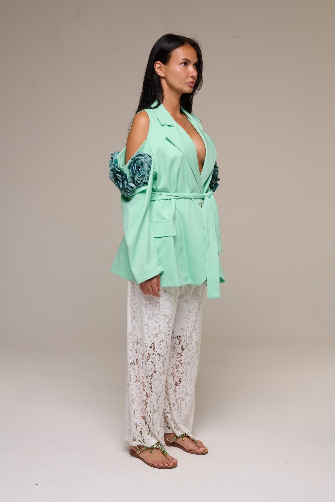 Tailleur Over Rose Verde - 22 Spazio Boutique
