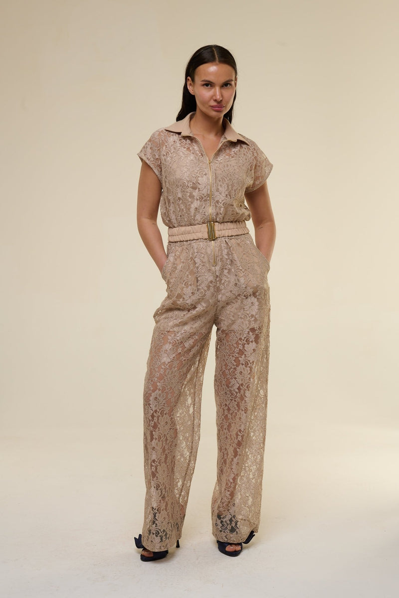 Tuta Pizzo Sandy Beige - 22 Spazio Boutique
