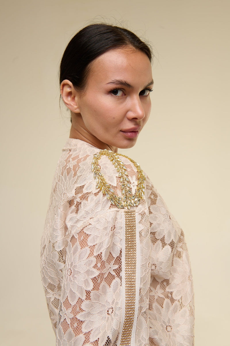 Tuta Pizzo Beige Kate - 22 Spazio Boutique