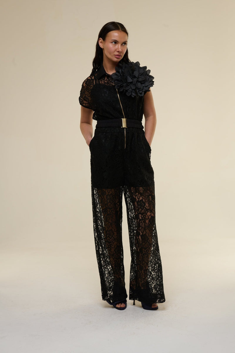 Tuta Pizzo Sandy Nera - 22 Spazio Boutique