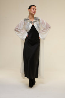 Caftano Nancy Bianco Black - 22 Spazio Boutique
