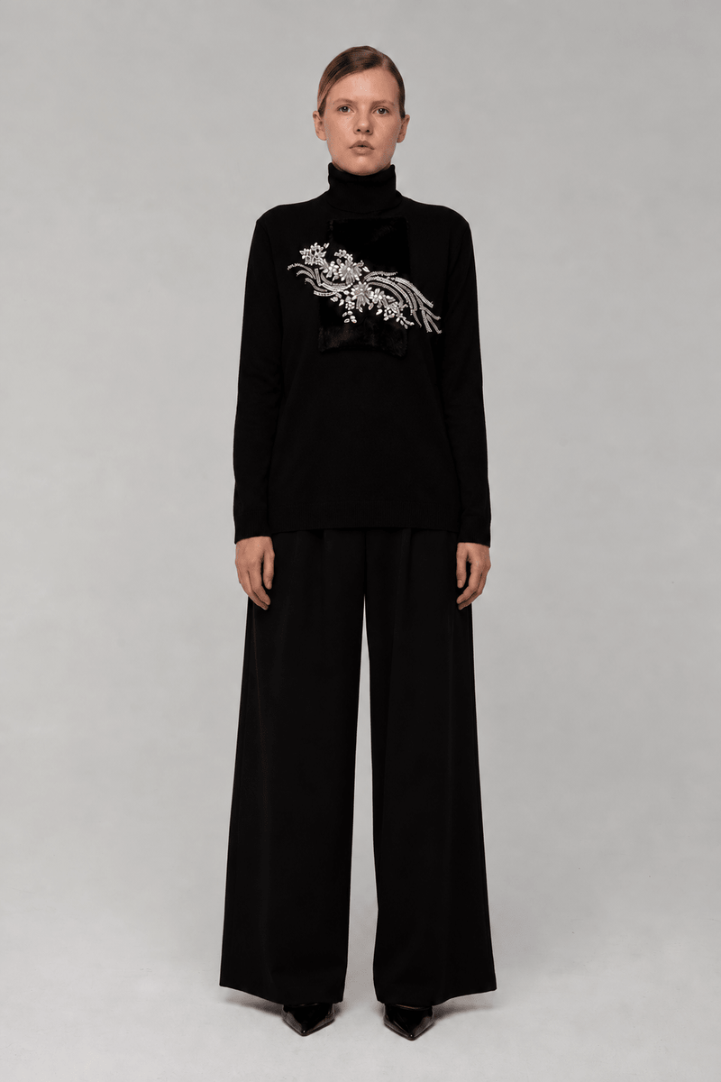 Maglia Collo Alto Georgie Nera - spazio ventidue