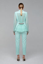 Tailleur Chiffon Verde Tiffany - spazio ventidue