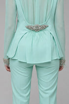 Tailleur Chiffon Verde Tiffany - spazio ventidue