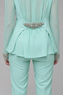Tailleur Chiffon Verde Tiffany - spazio ventidue