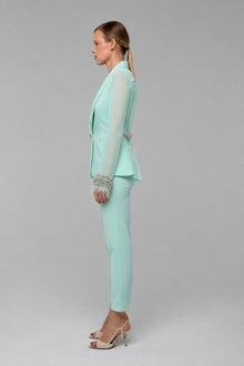 Tailleur Chiffon Verde Tiffany - spazio ventidue